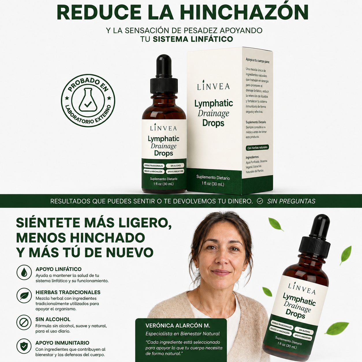 Linvea Natural | Gotas de Drenaje Linfático